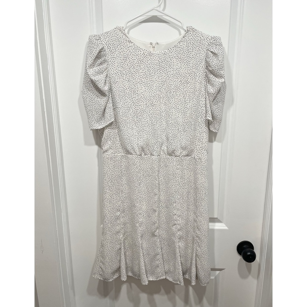 Express Polka Dot Short Sleeve Dress